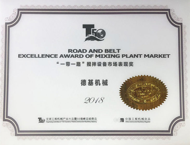 “一帶一路”攪拌設備市場表現獎